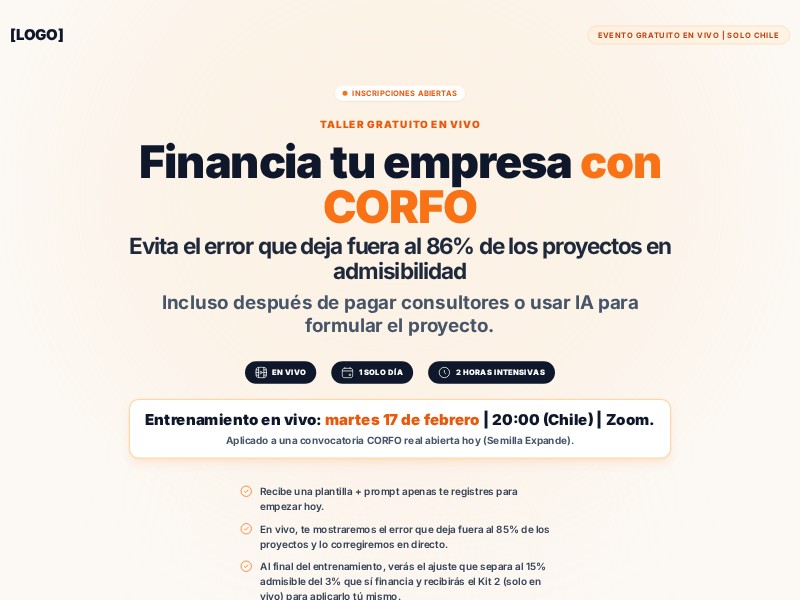 Preview for Semilla Expande Event Landing Page Template