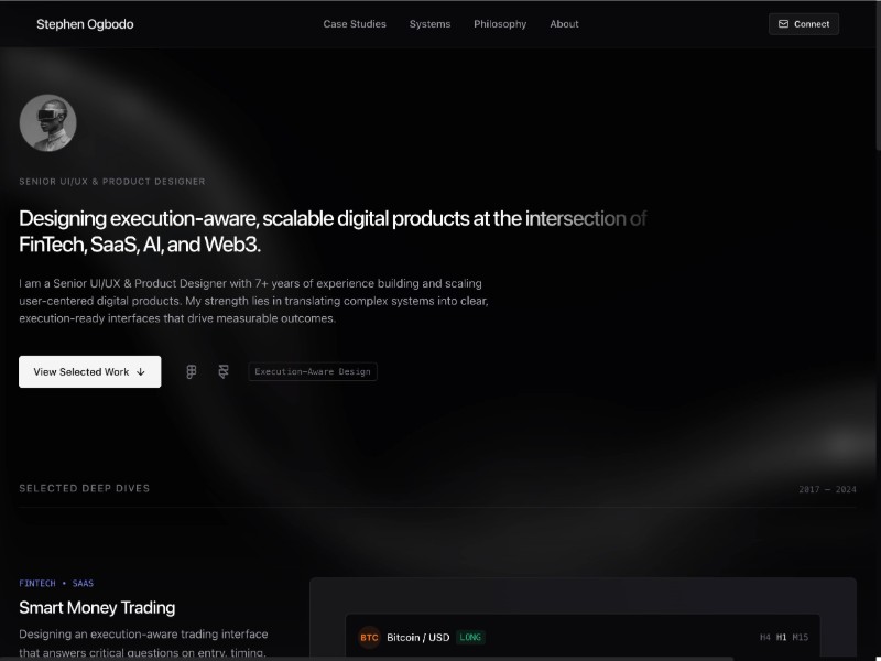 Preview for Senior Product Designer Portfolio Template