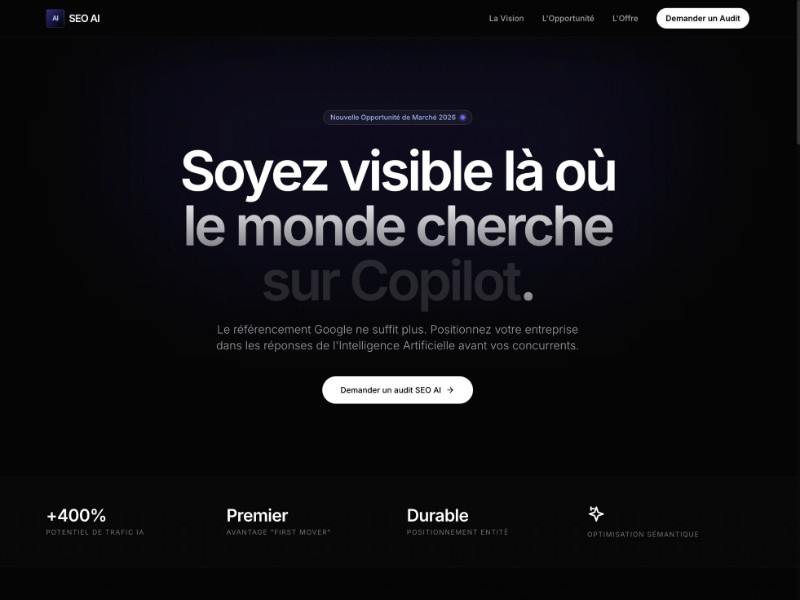 Preview for SEO AI Agency Landing Page Template