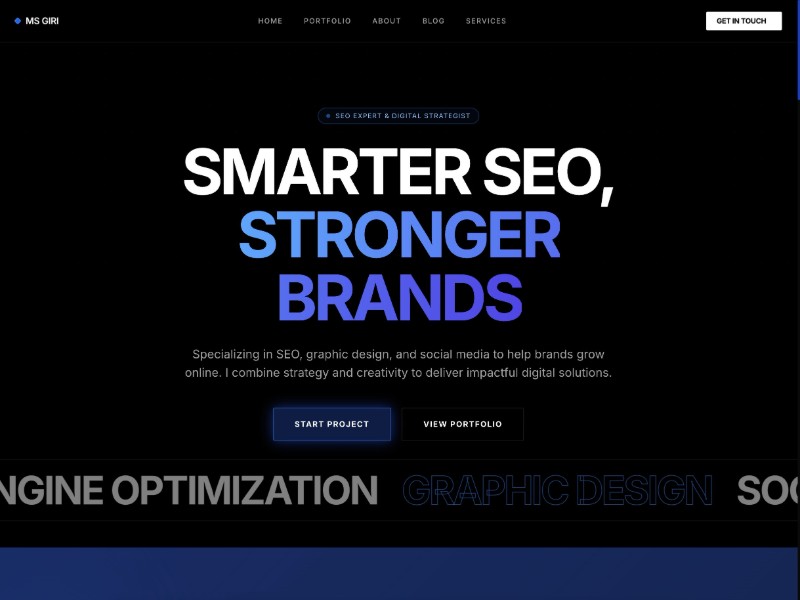 Preview for SEO Expert Portfolio Landing Page Template