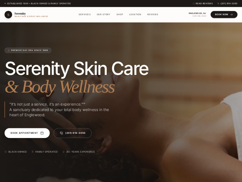Preview for Serenity Spa Landing Page Template