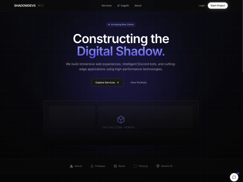 Preview for ShadowDevs Agency Landing Page Template