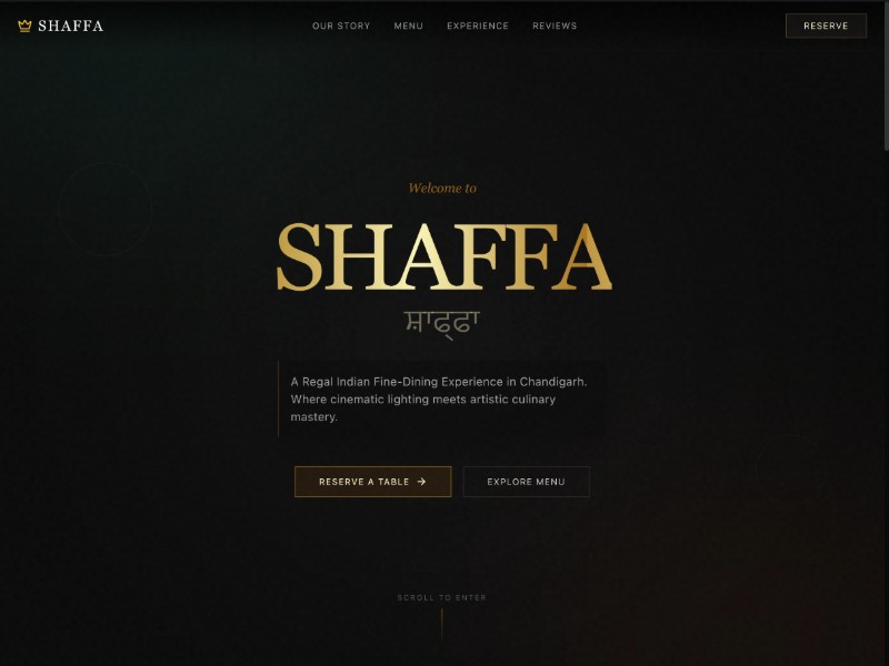 Preview for Fine Dining Restaurant Landing Page Template