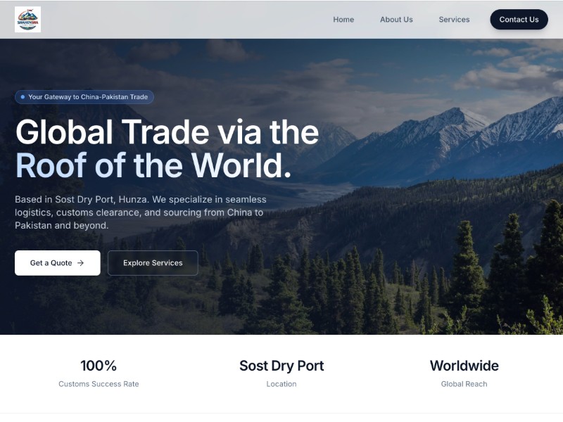 Preview for Logistics & Trade Landing Page 