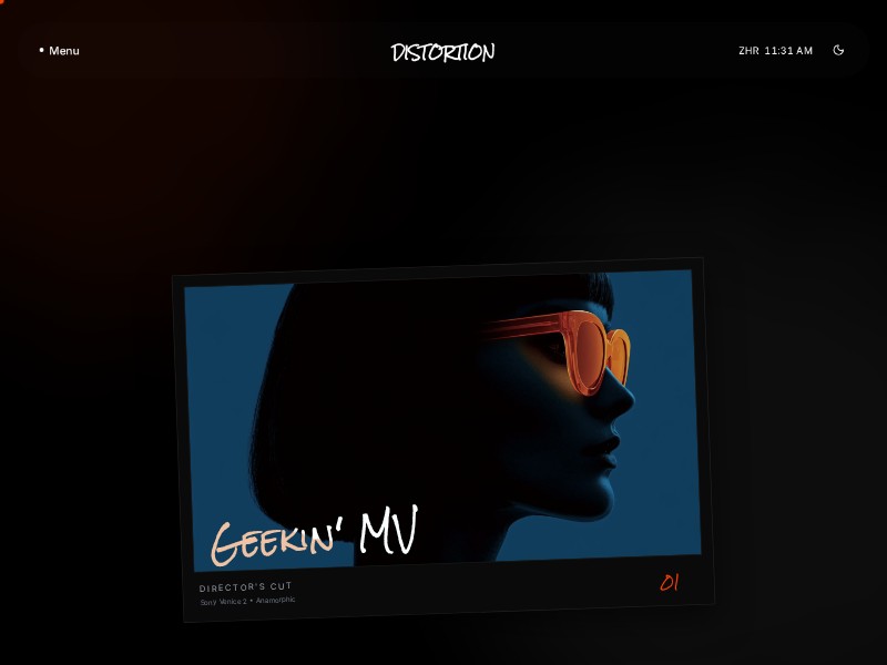 Preview for Distortion Handwritten Portfolio Template