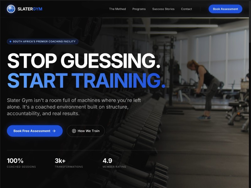 Preview for Gym Coaching Landing Page Template