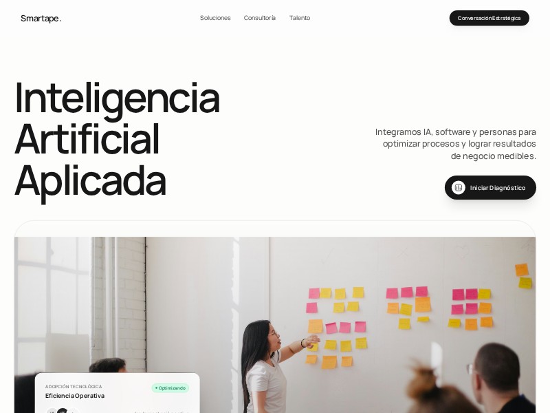 Preview for Smartape AI Consulting Landing Page Template