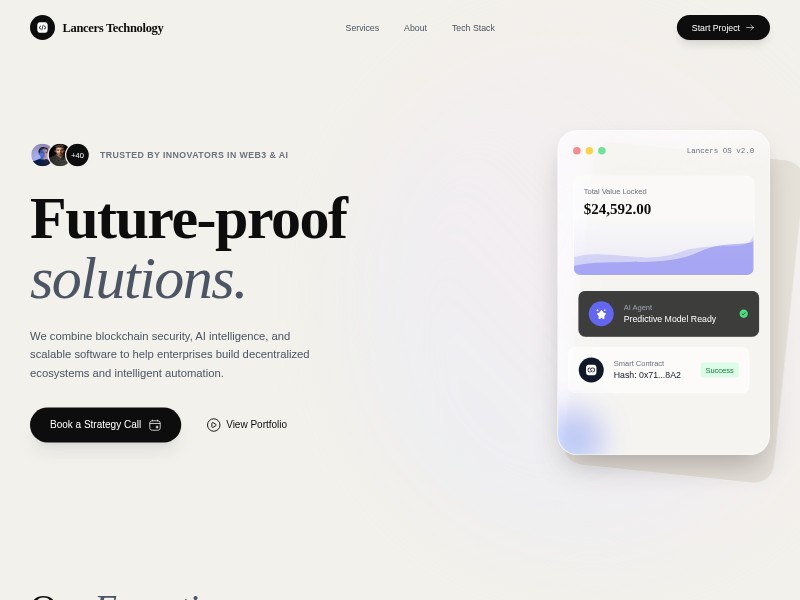 Preview for Web3 & AI Agency Landing Page Template