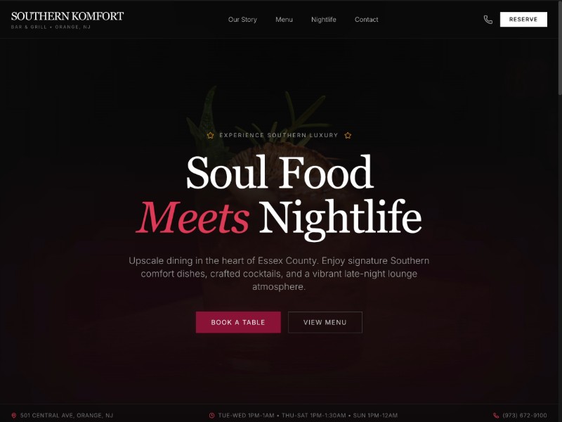 Preview for Restaurant Bar & Lounge Landing Page Template