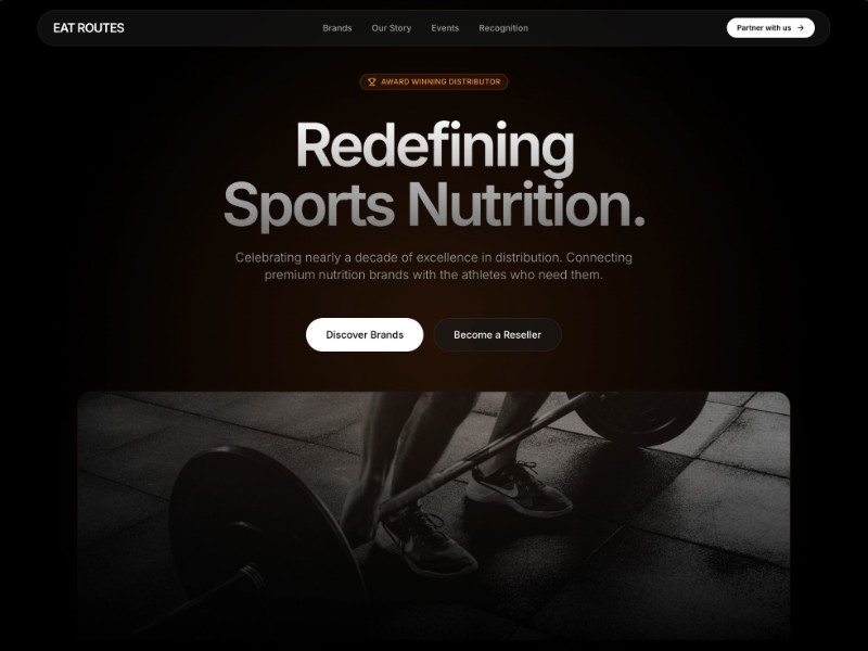 Preview for Sports Nutrition Distributor Landing Page Template