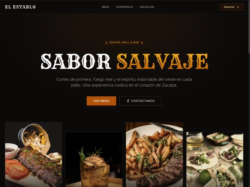 Preview for Restaurant Grill & Bar Landing Page Template