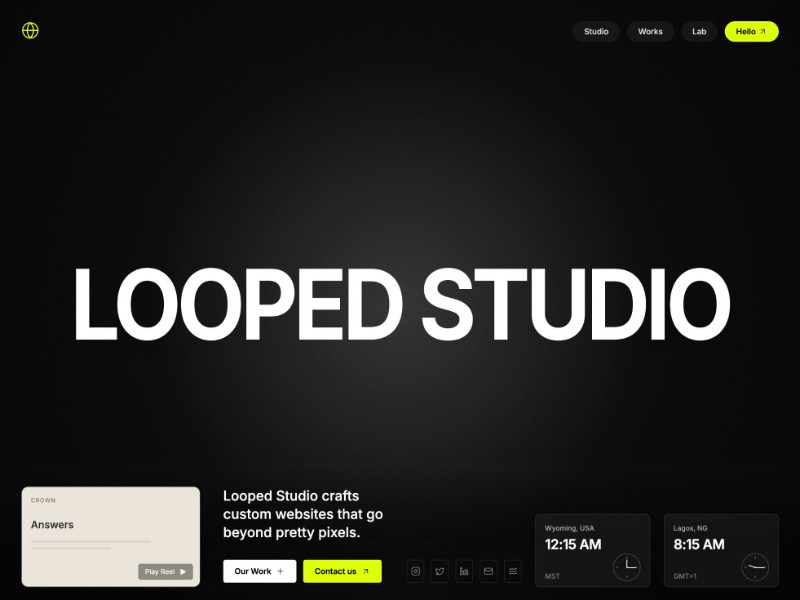 Preview for Studio Lumio Agency Landing Page Template