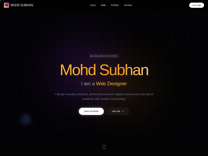 Preview for Digital Creator Portfolio Landing Page Template