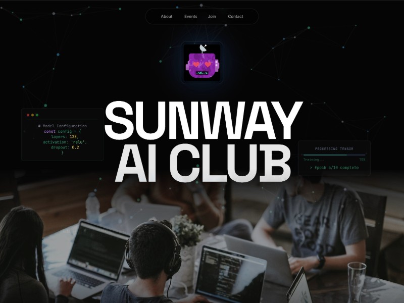 Preview for AI Student Club Landing Page Template