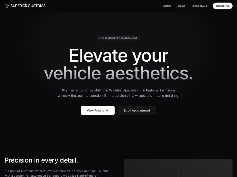 Preview for Automotive Detailing Landing Page Template