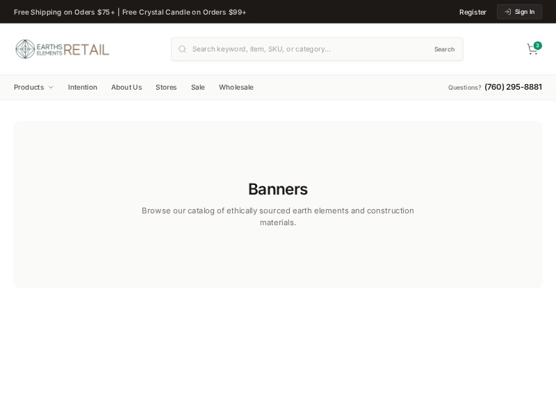 Preview for Earths Elements Header Mockup