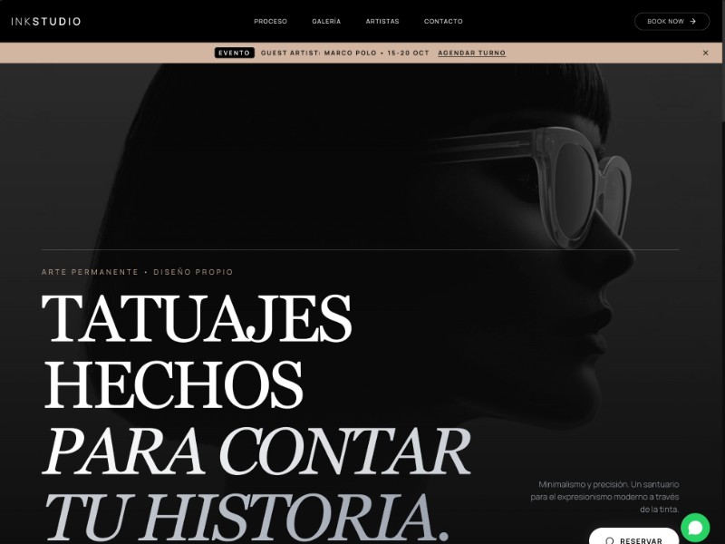 Preview for Tattoo Studio Landing