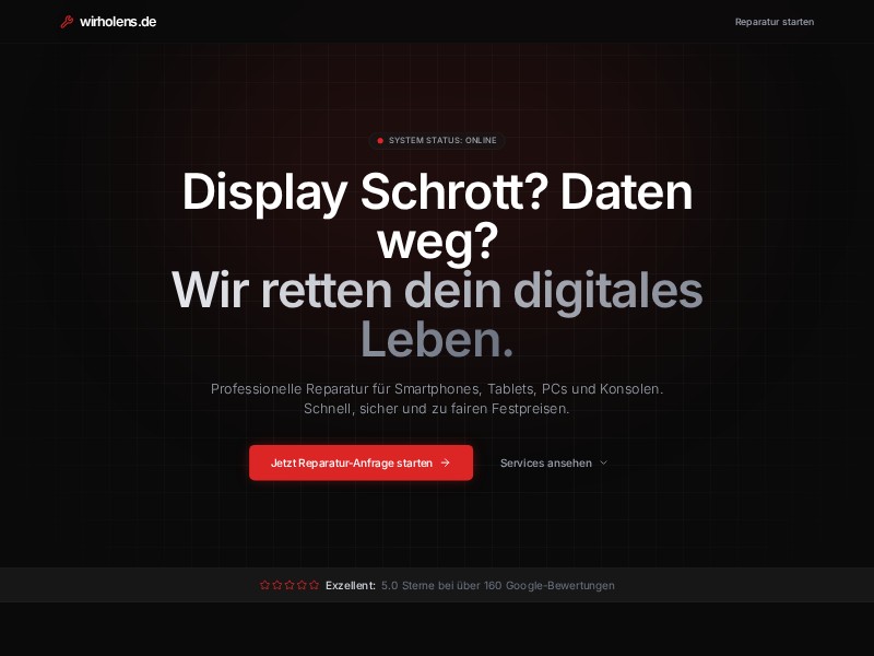 Preview for Tech Repair Landing Page Template
