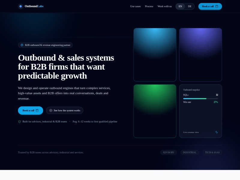 Preview for B2B Outbound Sales Landing Page Template