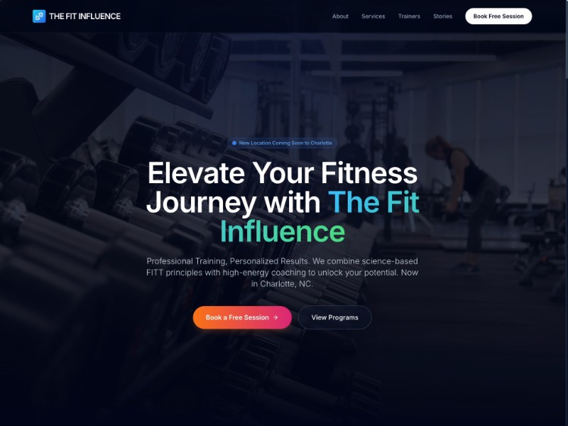 Preview for Fitness Studio Landing Page Template