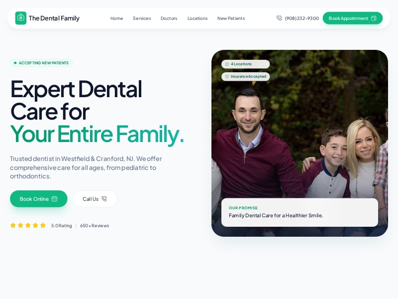 Preview for Dental Clinic Landing Page Template