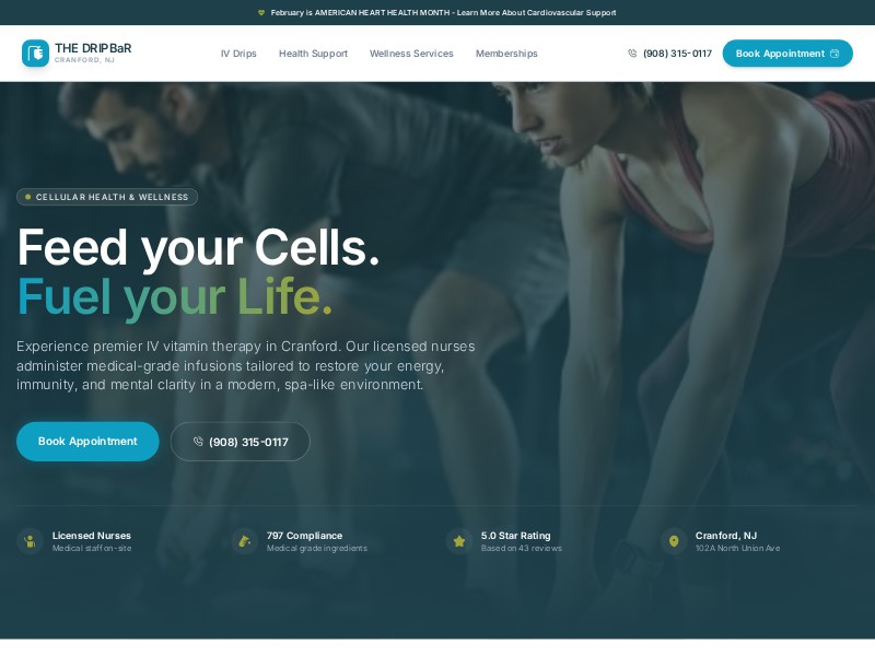 Preview for IV Therapy Clinic Landing Page Template