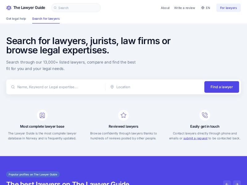 Preview for Legal Directory Landing Page Template