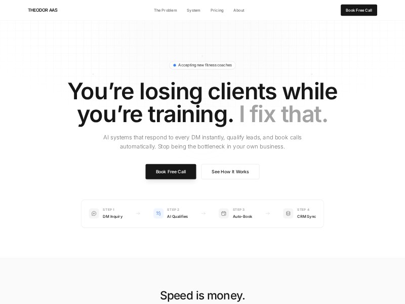 Preview for AI Fitness Coach Landing Page Template