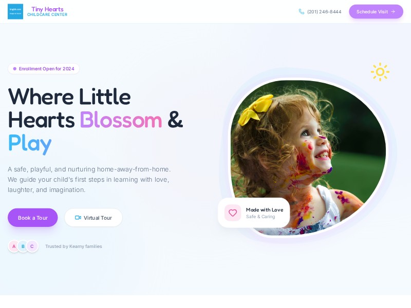 Preview for Childcare & Preschool Landing Page Template