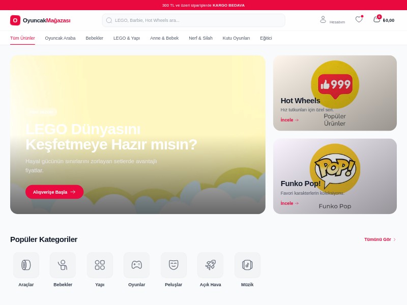 Preview for Toy E-commerce Landing Page Template