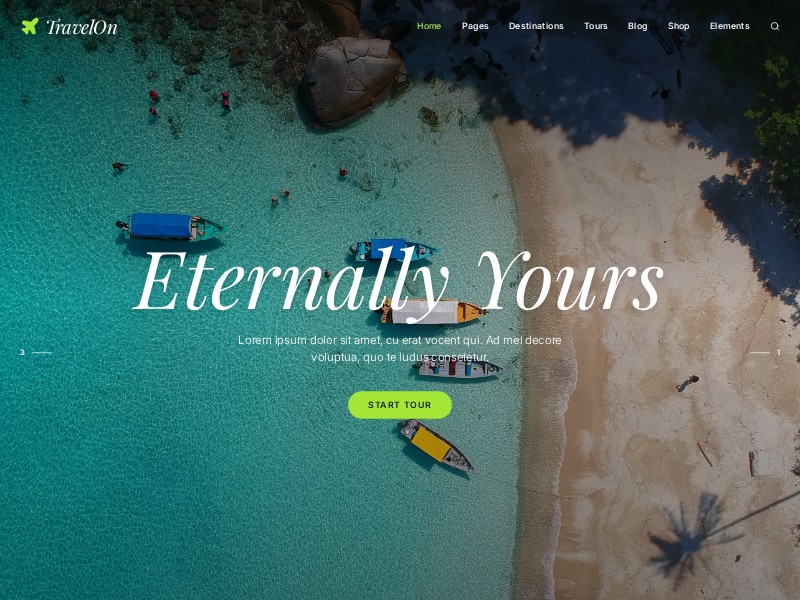 Preview for TravelOn Tourism Landing Page Template