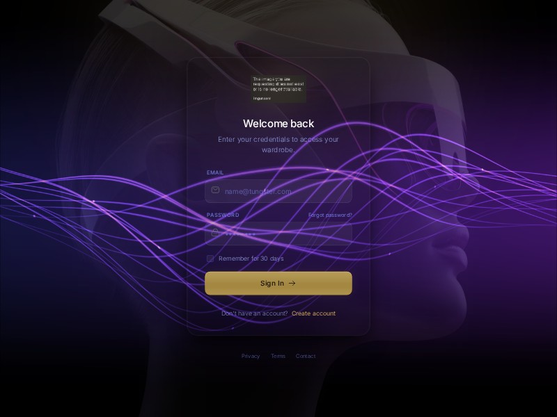 Preview for Tungster Luxury Login Page Template