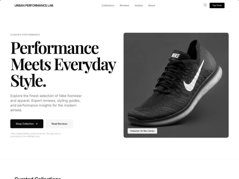 Preview for Urban Performance Lab E-commerce Landing Page Template