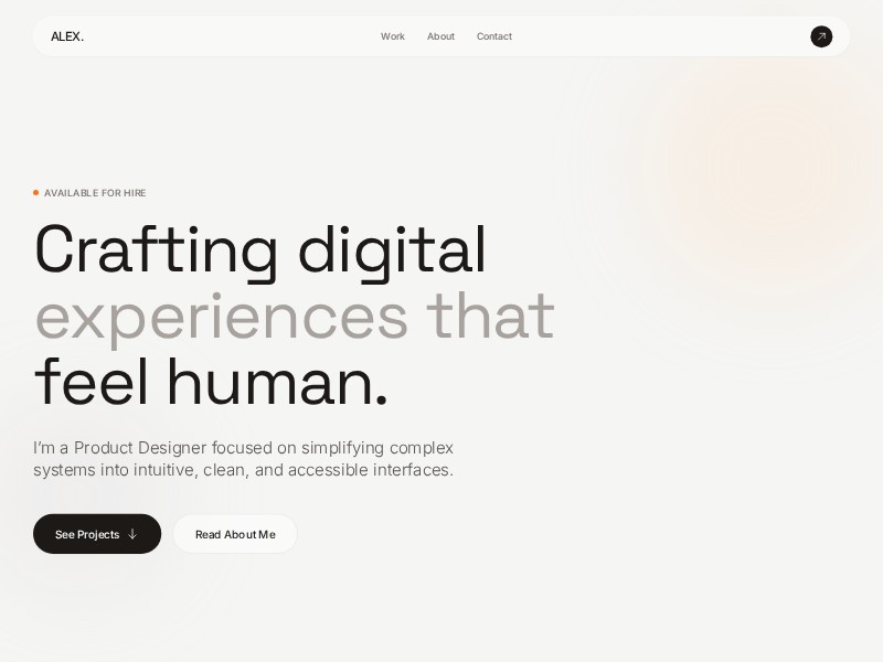Preview for UX Designer Portfolio Website Template