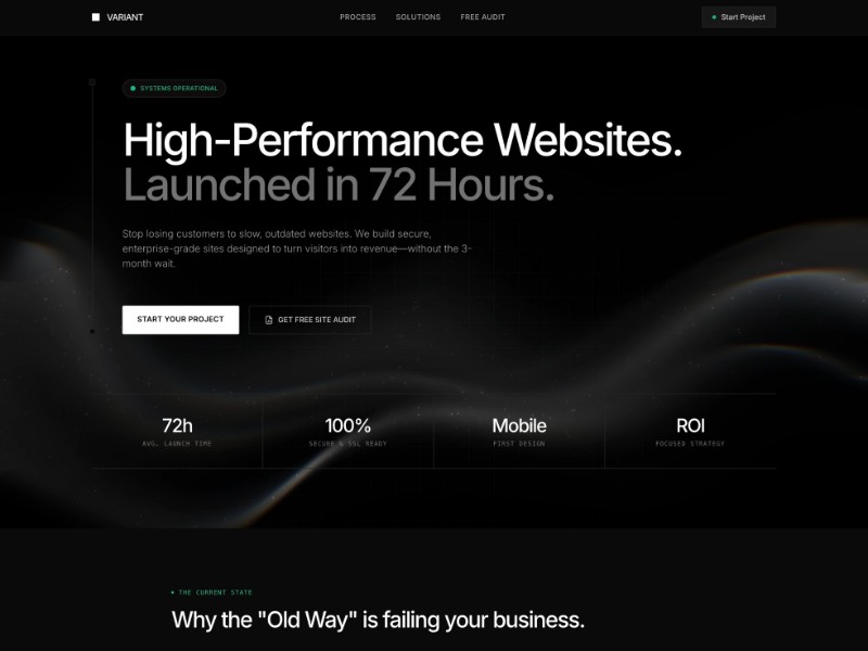Preview for Data-Driven Agency Landing Page Template