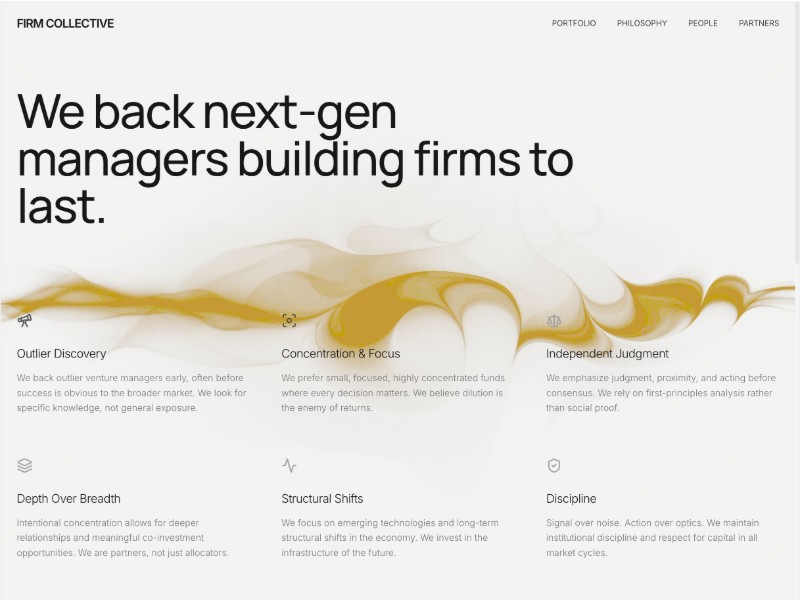 Preview for Venture Capital Firm Landing Page Template