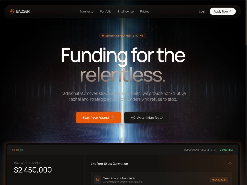 Preview for VC Funding Landing Page Template