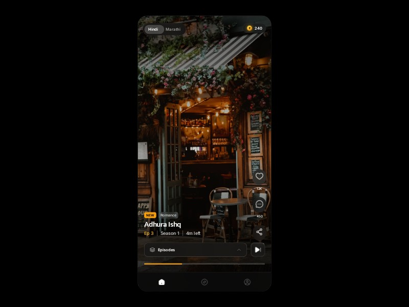 Preview for Vertical OTT Mobile UI Template