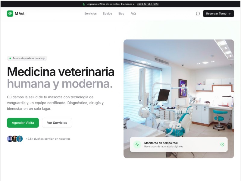 Preview for Veterinary Clinic Landing Page Template