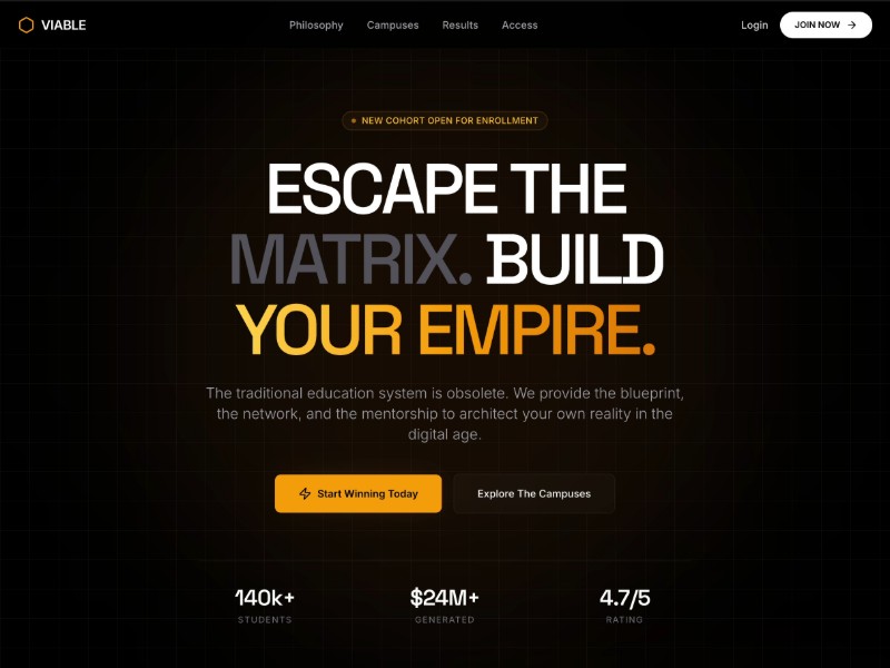 Preview for viable Education Landing Page Template