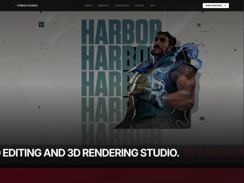 Preview for Video Editing & 3D Studio Landing Page Template