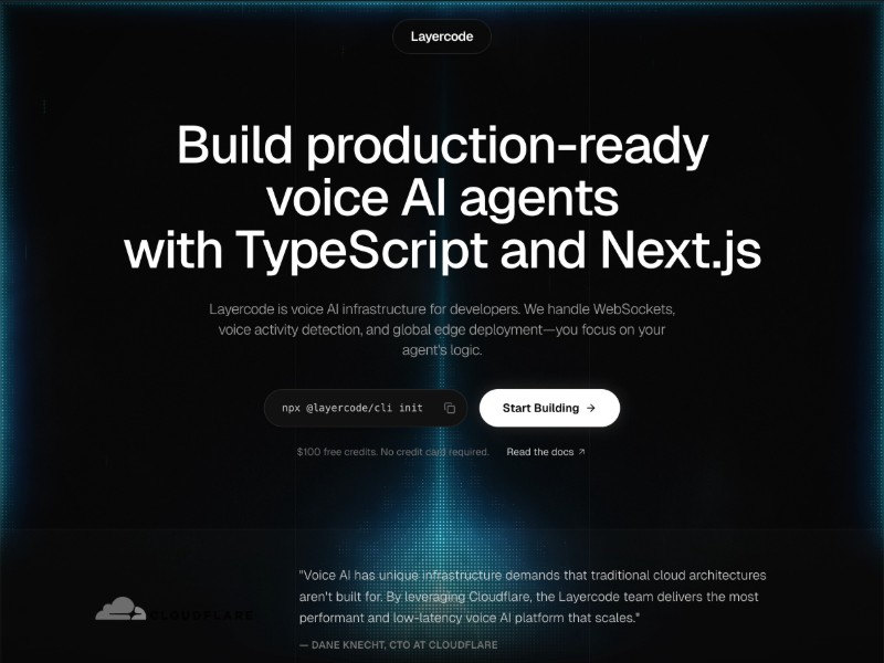 Preview for Voice AI Infrastructure Landing Page Template