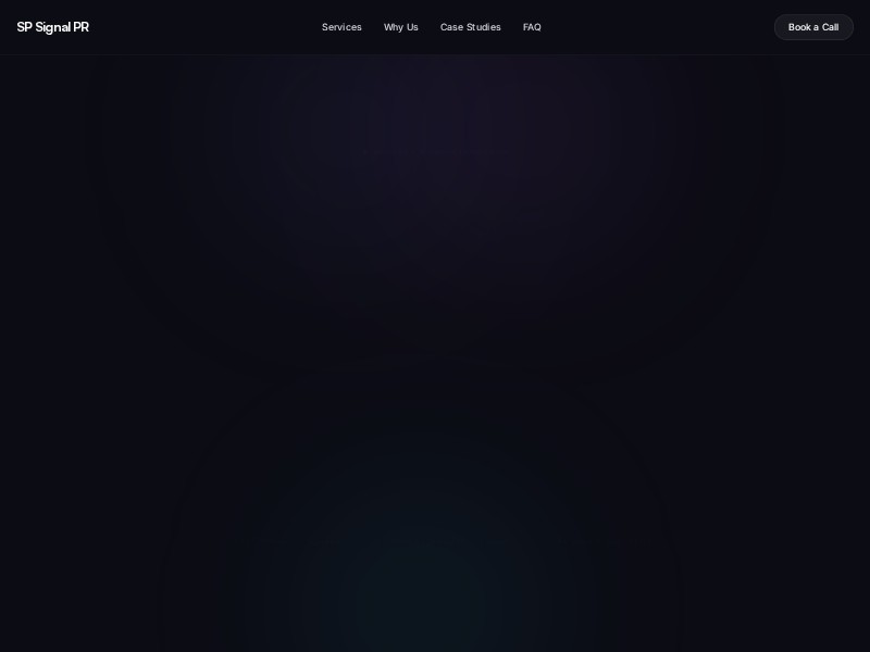 Preview for Web3 PR & AI Search Landing Page Template