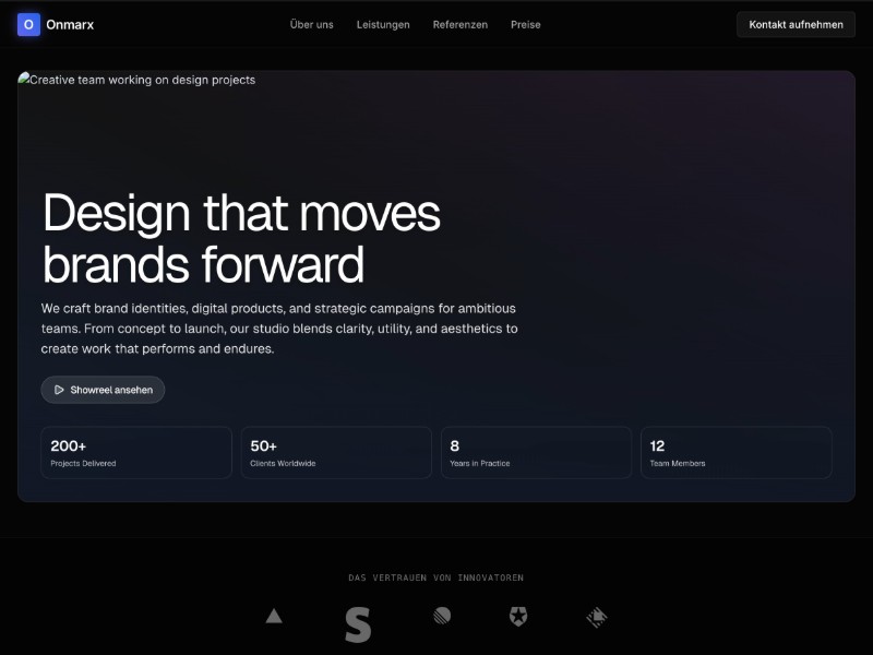 Preview for Onmarx Webdesign Agentur Landing Page Template