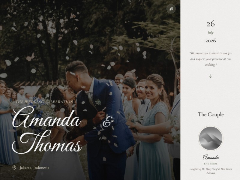 Preview for Luxury Wedding Invitation Landing Page Template