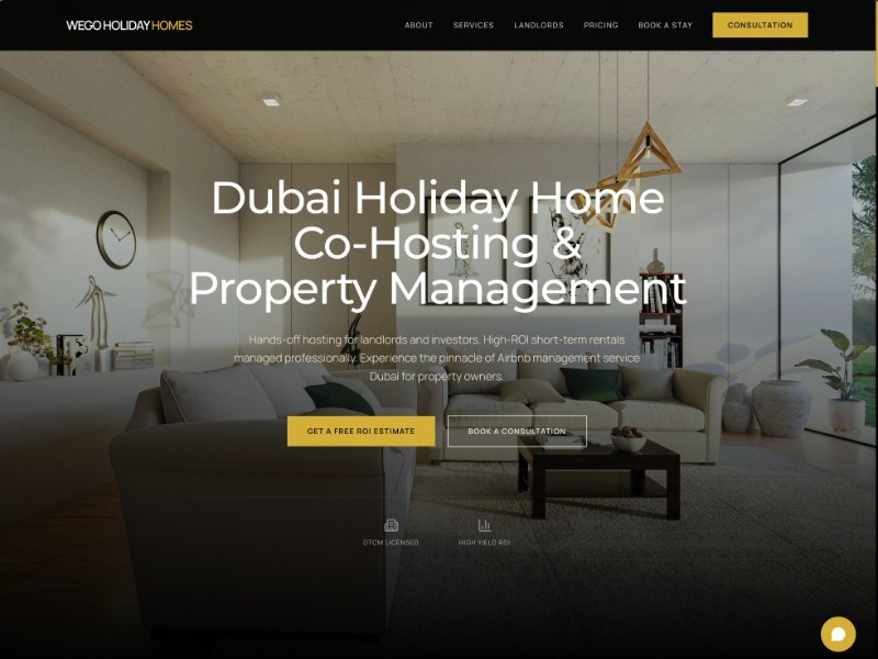 Preview for Dubai Holiday Home Management Landing Page Template