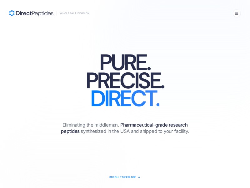 Preview for Wholesale Peptides Landing Page Template