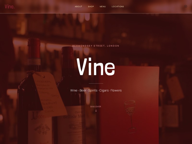 Preview for Wine Bar & Bottle Shop Landing Page Template