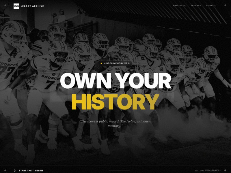 Preview for College Football Legacy Landing Page Template