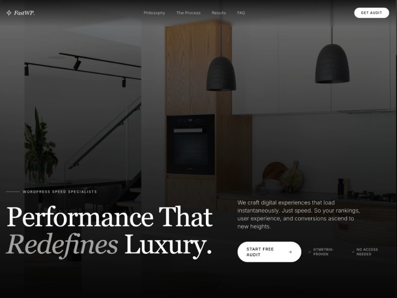 Preview for FastWP WordPress Speed Services Landing Page Template